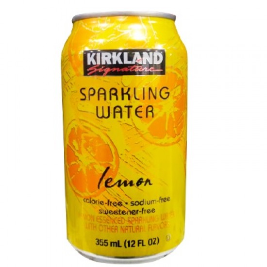 AGUA SPARKLING KIRKLAND 355ML LEMON