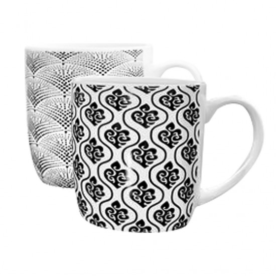 TAZA PORCELANA BLANCO/NEGRO