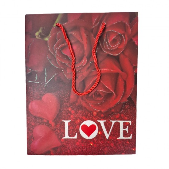 BOLSA DE REGALO LOVE ESCARCHADO PEQUENA BERNICE
