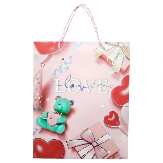 BOLSA DE REGALO LOVE CROMADO MEDIANA BERNICE