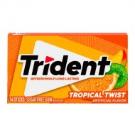 CHICLE TRIDENT 14UND TROPICAL TWIST***