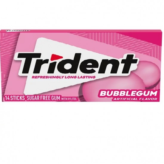 CHICLE TRIDENT 14UND BUBBLEGUM***