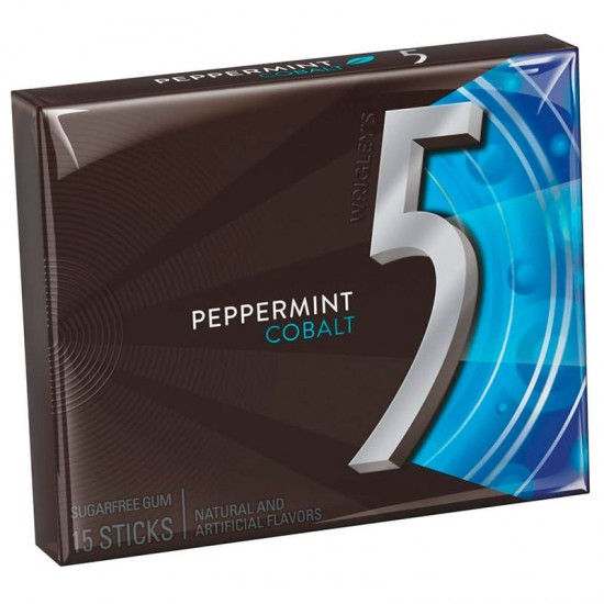 CHICLE WRIGLEY FIVE LLUVIA DE MENTA S/AZUCAR 40.5GR***