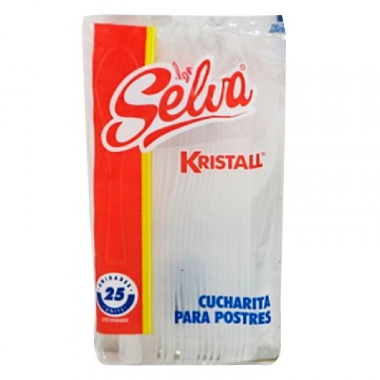 CUCHARAS SELVA X25UND CRISTAL P/POSTRE
