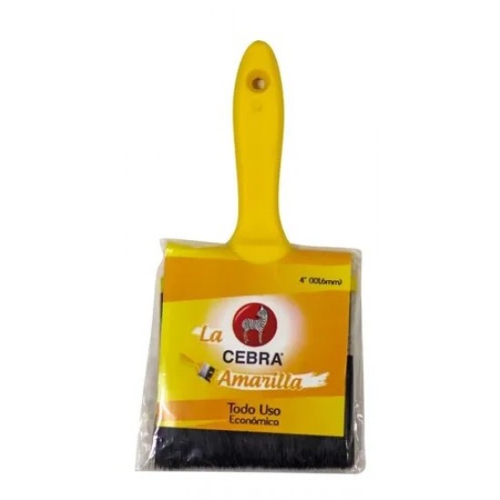 BROCHA CEBRA 4 PULG AMARILLA