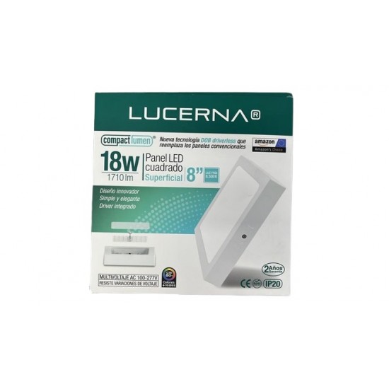 PANEL LED COMPACT LUMEN 18W 6500K CUADRADO