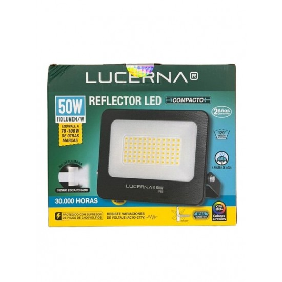 REFLECTOR NEGRO 50W LUZ FRIA