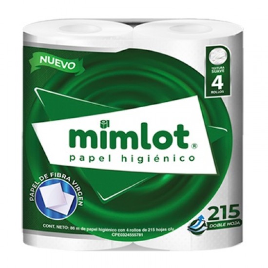 PAPEL HIG MIMLOT 4ROLL 215HOJAS
