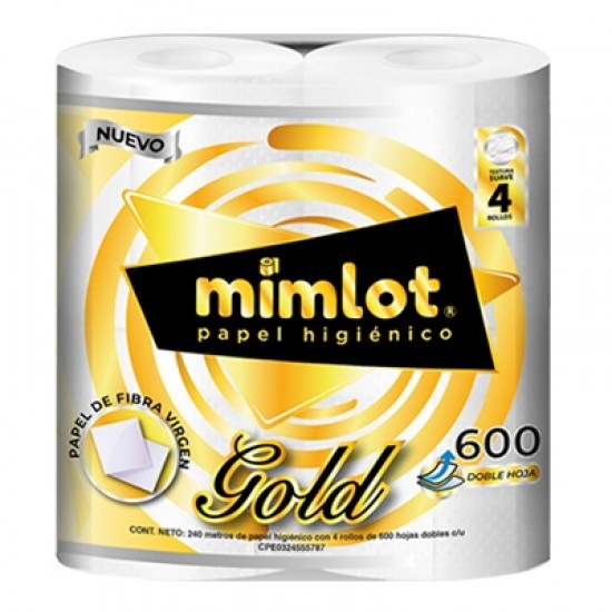 PAPEL HIG MIMLOT 4ROLL 600HOJAS