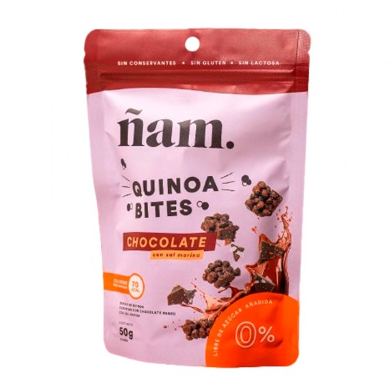 QUINOA BITES NAN 50GR CHOCOLATE OSCURO C/SAL MARINA