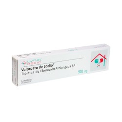 VALPROATO DE SODIO 500MG X14TAB LATTAN MEDIC