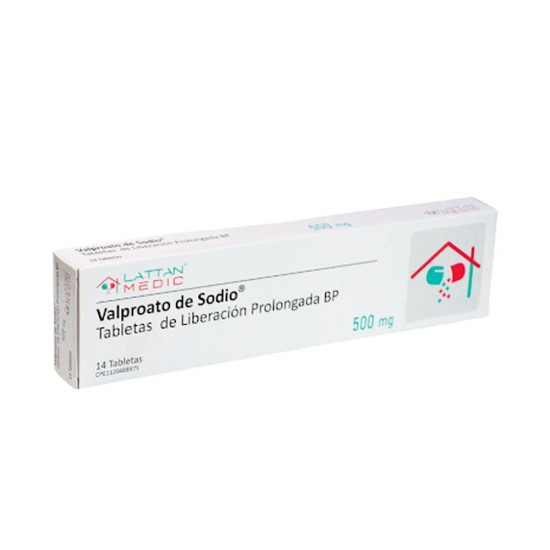 VALPROATO DE SODIO 500MG X14TAB LATTAN MEDIC