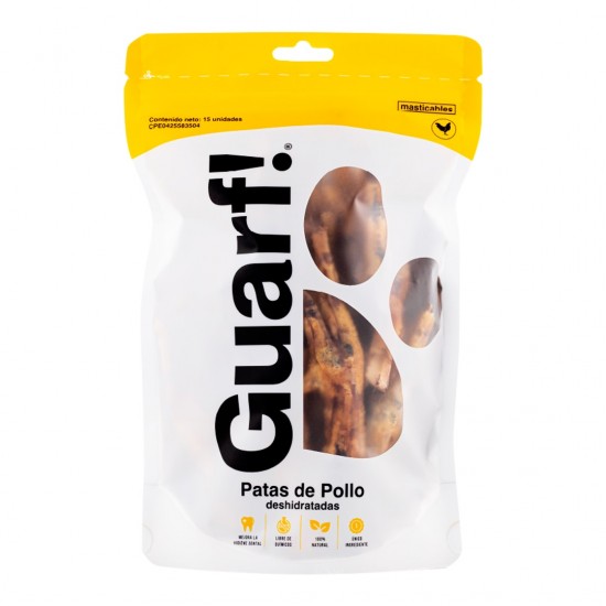 SNACK P/MASCOTAS GUARF 15UND PATAS D/POLLO