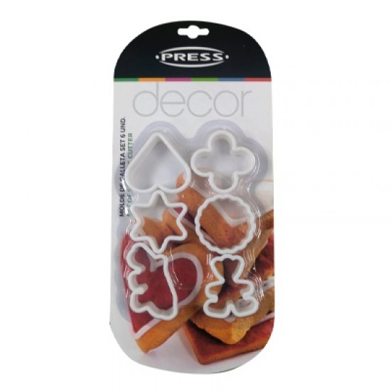 MOLDE DE GALLETAS PRESS SET 6UND