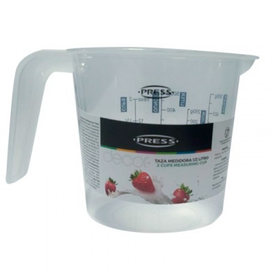 TAZA MEDIDORA PRESS 1/2 LITRO