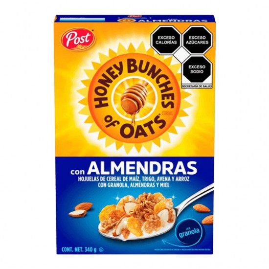 CEREAL POST 340GR ALMEND HONEY BUNCHES OF OATS