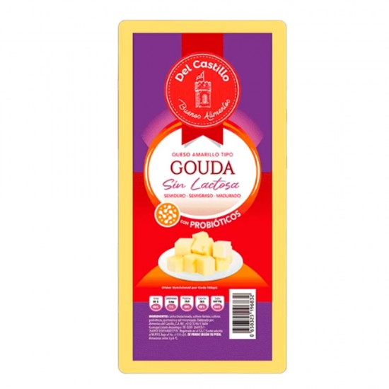 QUESO GOUDA DEL CASTILLO SIN LACTOSA X KG