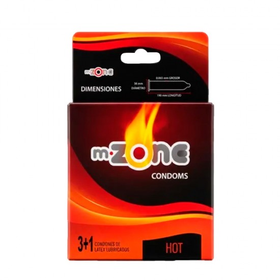 PRESERVATIVO MZONE 4UND LATEX HOT
