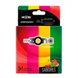 Preservativo Mzone Sabores 3+1 Unds