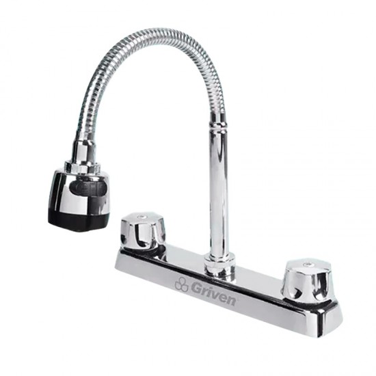 LLAVE GRIVEN P/FREGADERO DOBLE FLEXIBLE 8PUL