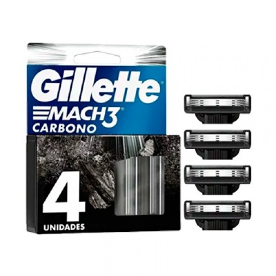 CARTUCHO GILLETTE MACH3 X4UND CARBONO