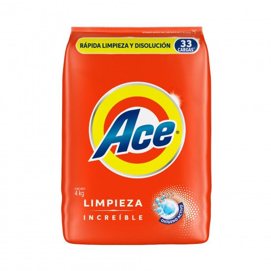 DETERGENTE ACE 4KG POLVO LIMP INCREIBLE