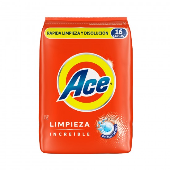 DETERGENTE ACE 2KG POLVO LIMP INCREIBLE