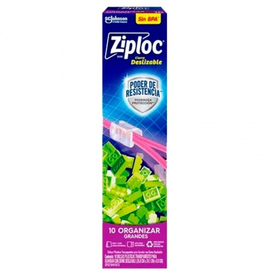 BOLSAS ZIPLOC X10 CIERRE FACIL GRANDE