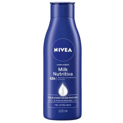 Crema Corporal Nivea 220ml 72hrs Milk Nutritiva