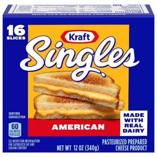 QUESO KRAFT 340GR SINGLES AMERICAN