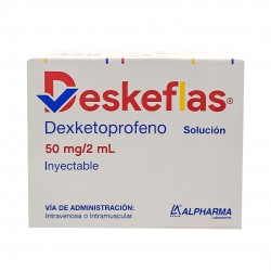 DESKEFLAS 50MG/2ML X 1AMP IM IV DEXKETOPROFENO ALPHARMA