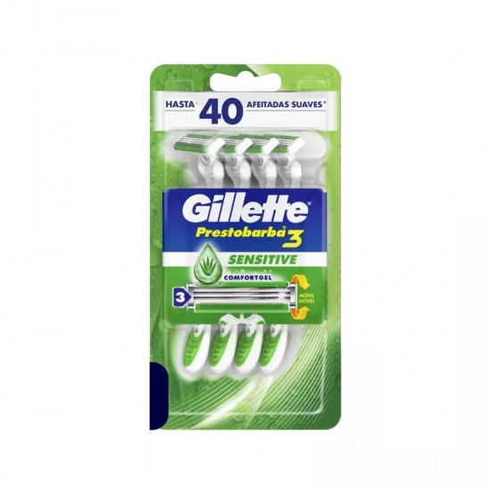 AFEIT GILLETTE 4UND PRESTOBARBA SENSITIVE 3H