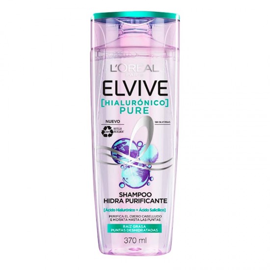 CHAMPU ELVIVE 370ML PURE HIALURONICO
