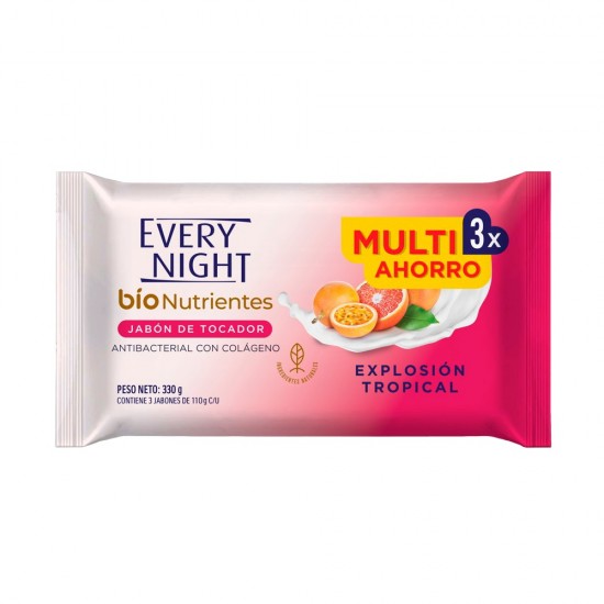 JABON EVERY NIGHT 110GRX3UND EXPL TROPICAL