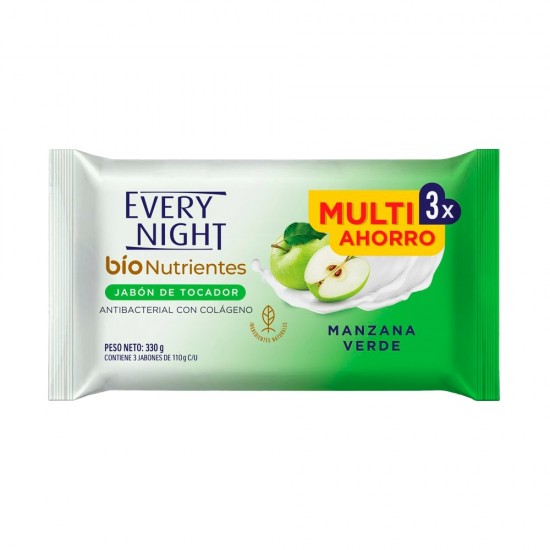 JABON EVERY NIGHT 110GRX3UND MANZANA