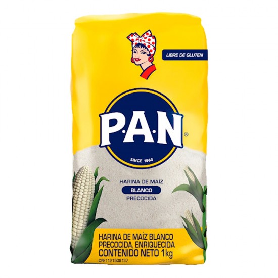 HARINA DE MAIZ PAN 1KG SIN GLUTEN BLANCA