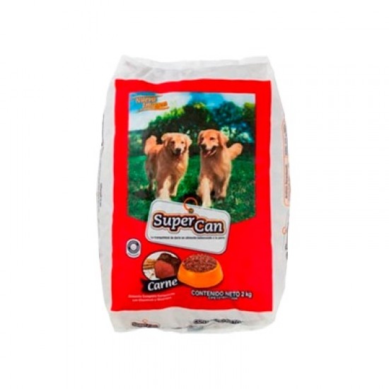 ALIMENTO P/PERROS SUPERCAN 2KG CARNE
