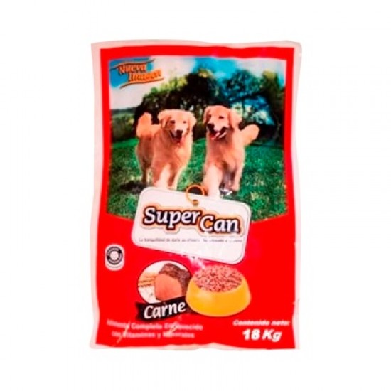 ALIMENTO P/PERROS SUPER CAN 18KG CARNE