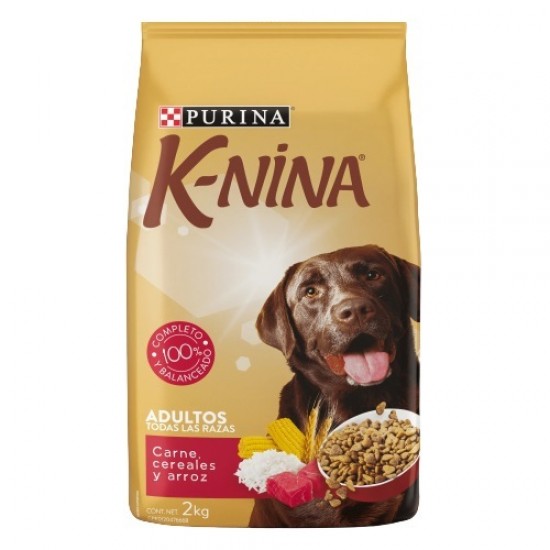 ALIMENTO P/PERRO KNINA 2KG CARNE ARROZ CEREAL
