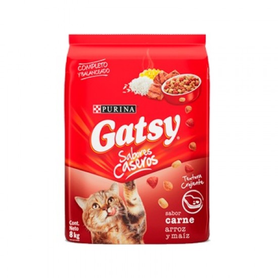 ALIMENTO P/GATO GATSY 8KG CARNE ARROZ MAIZ