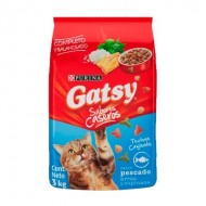 ALIMENTO P/GATO GATSY 3KG PESCADO ARROZ ESPINACA