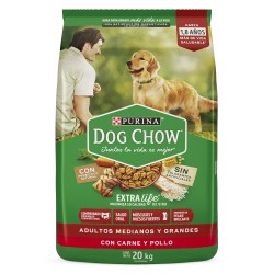 ALIMENTO P/PERRO DOG CHOW 20KG CARNE Y POLLO