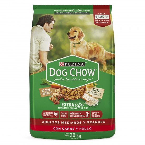 ALIMENTO P/PERRO DOG CHOW 20KG CARNE Y POLLO
