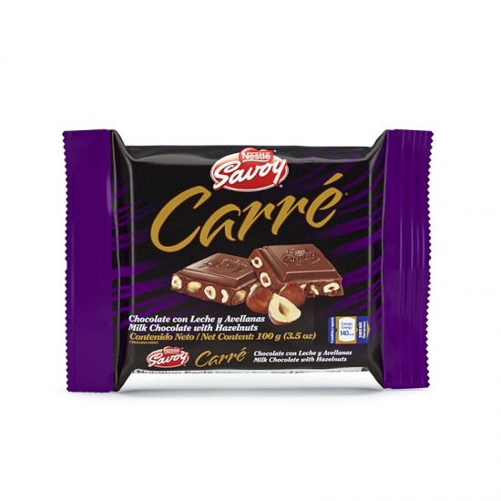 CHOCO CARRE 100GR AVELLANA***