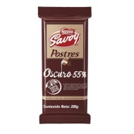 CHOCO SAVOY 200GR POSTRE OSC55%***