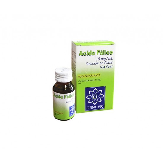 ACIDO FOLICO 10MG X 15ML GOTAS PED GENCER