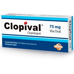 CLOPIVAL 75MG X 30TAB CLOPIDOGREL VALMORCA