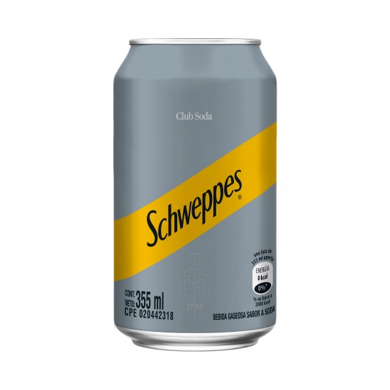 SODA SCHWEPPES 355ML CLUB LATA