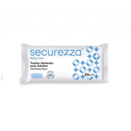 TOALLAS HUMEDAS SECUREZZA 54UND BODY CARE