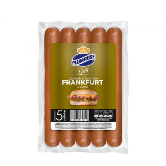 SALCHICHAS PLUMROSE 450 G FRANKFURT DELI